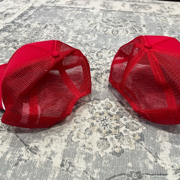 Two GMC Red Mesh Caps - Picture 2 of 4